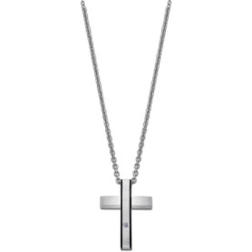 Collier en Acier Noir LOTUS pour Adultes