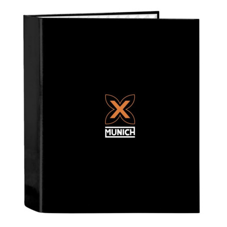 Classeur Folio 4 Anneaux Safta MUNICH Lagoon - Noir, Confortable et Polyvalent