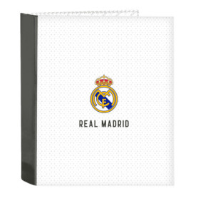 Classeur à 4 Anneaux Real Madrid 1ère Équipe 24/25 - Blanc/Gris