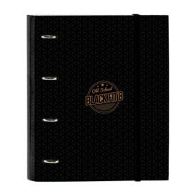 Classeur 4 Anneaux BLACKFIT8 OLD SCHOOL Noir/Gris avec 100 Feuilles A4