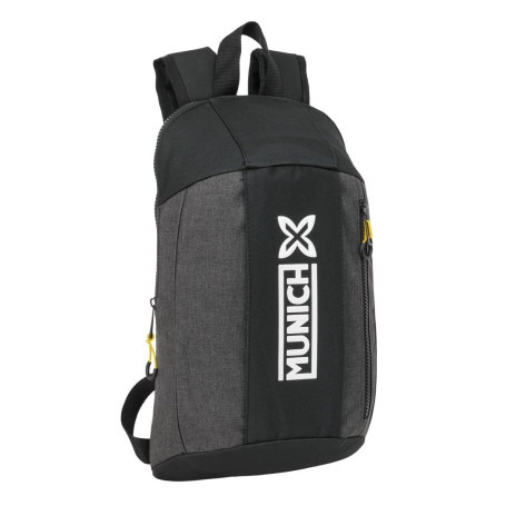 Sac à dos Safta Munich Topo Mini pour enfants - Confortable et résistant, Noir