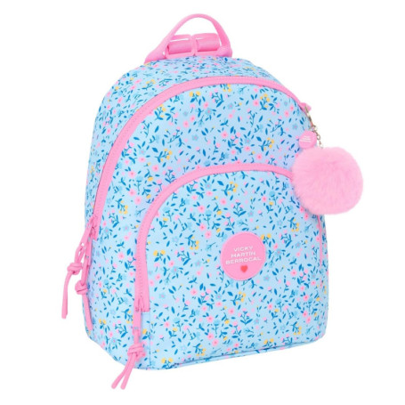 Mini sac à dos Safta VMB PARAÍSO pour enfants - Confortable et résistant, bleu clair/rose clair