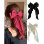 ZEVONDA Grande Pince à Cheveux - Arcs à Cheveux Grand Pinces à Cheveux Big Bow avec Long Satin Soyeux Barrettes à Cheveux pour F