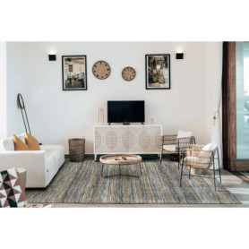 Tapis en Jute et Laine Olivia - Bleu Marbré 60x110cm 67,40 €