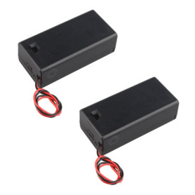 HALJIA Lot de 2 Boîtiers de Support pour Batteries 9V avec Interrupteur 11,12 €