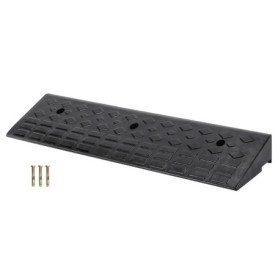 Rampe d'accès en caoutchouc MYOYAY - 100 x 25 x 10 cm avec kit de fixation