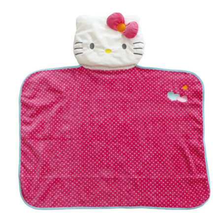 Coussin Couverture Hello Kitty Bébé 78 x 76 cm - Doudou Câlin Rose