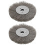 ECSiNG Lot de 2 Roues de Brosse en Acier Inoxydable 150 mm