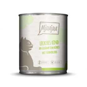 MjAMjAM Nourriture Humide Premium pour Chats - Bœuf et Citrouille, Pack de 6