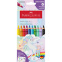 Set de Crayons de Couleur Jumbo Licorne Faber-Castell - 10 Pièces Incassables