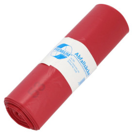 Sacs Poubelle DEISS PREMIUM Rouges 70L - Résistants et Écologiques