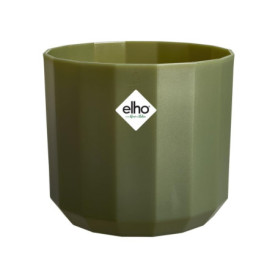 Pot de Fleurs Elho Facet Rond 17cm en Plastique Recyclé - Vert Fôret