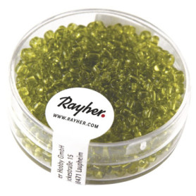 Perles Rocailles Transparentes Vertes 2,6 mm - Boîte de 17 g
