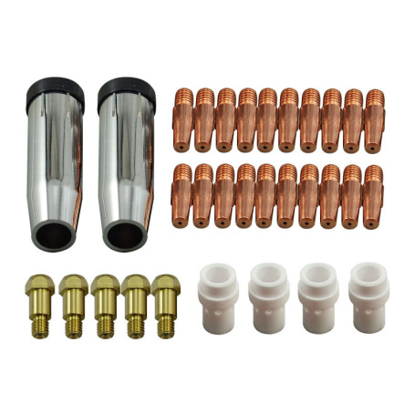 Kit de Soudage MIG MAG RIVERWELDstore - 31 Pièces avec Électrodes et Buses