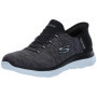 Baskets Skechers D'Lites Biggest Fan pour Femme - Confort Noir/Blanc