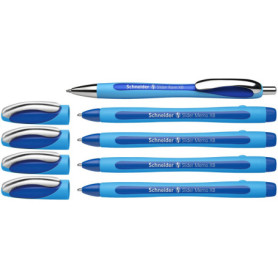 Pack de Stylos à Bille Schneider Slider Memo et Rave XB - Écriture Fluide et Ergonomique, Couleur Bleue