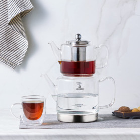 Ensemble de Théière Turque en Verre Borosilicate KARACA Dora