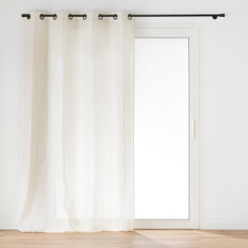 Rideau à Oeillets Logan Effet Lin 140x260 cm - Douceur d'Intérieur