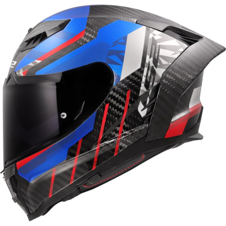 Casque Moto Intégral LS2 Dragon Trax Bleu Rouge - Taille M