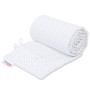 Tour de Lit Piqué Babybay pour Boxspring XXL - Pois Blancs Gris Perle