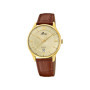 Montre Lotus Homme 18403/G en Acier Doré et Cuir Marron