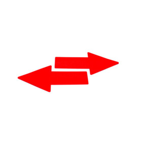 Pack de 10 Flèches Adhésives Rouges pour Signalisation au Sol - Haute Résistance