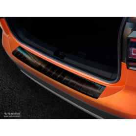 Avisa Protection de Seuil Arrière Inox Noir pour Volkswagen T-Cross 2019-2024