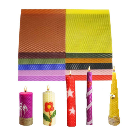 Kit de Fabrication de Bougies en Cire d'Abeille - 12 Couleurs Créatives