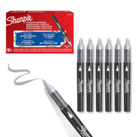 Marqueurs Créatifs Sharpie à Pointe Pinceau - Gris Froid
