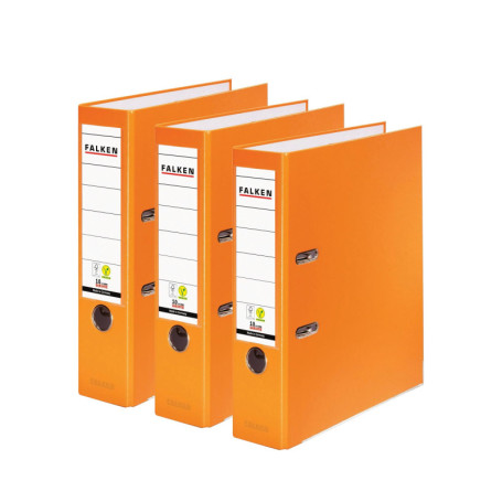 Lot de 3 classeurs en plastique PP-Color Végan - Orange - DIN A4