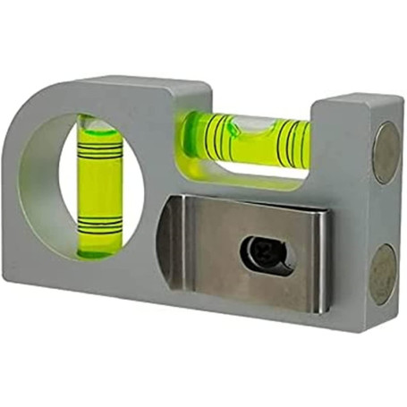 Niveau à bulle magnétique UMEI en aluminium portable - Vert et argent
