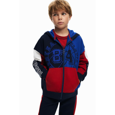 Pull à Capuche Garçon Desigual en Coton avec Poche Incliné