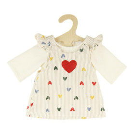 Ensemble de Vêtements pour Poupées Heless - Robe et T-Shirt ''Confetti de cœur''