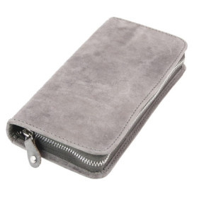 Étui en cuir ALASSIO pour 3 stylos - Élégant et pratique, gris