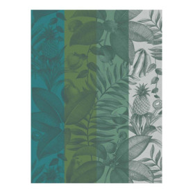 Torchon en Coton Fruits Exotiques - Le Jacquard Français 80x60 cm