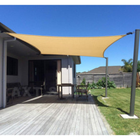 Voile d'Ombrage Rectangulaire 2x3m AXT SHADE - Protection UV Sable