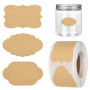 Pack de 500 Étiquettes Autocollantes en Papier Kraft pour Bricolage et Décoration