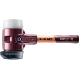 Marteau Simplex Halder en Caoutchouc avec Manche Court - 80 mm