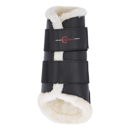 Guêtres de Dressage Fleece Avant pour Cheval Cob - Protection Confort Noir