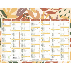 Calendrier Semestriel Forever Recyclé Exacompta 2026 - 43 x 33,5 cm