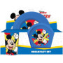 Set Repas Mickey 3 Pièces : Assiette Plate, Assiette Creuse et Verre