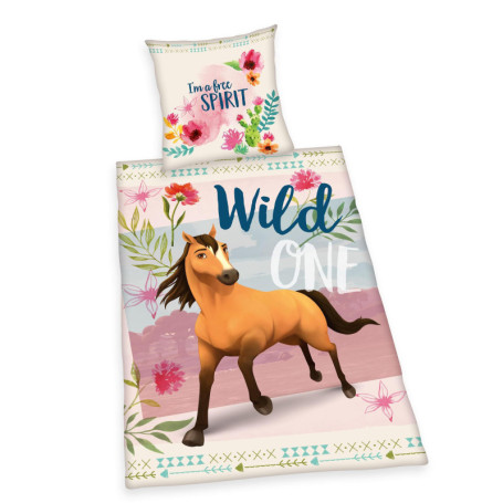 Parure de lit Herding Spirit en coton avec taie réversible 80x80 cm