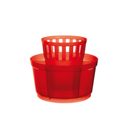 Égouttoir à Couverts Rond Excelsa Rainbow Rouge 15 cm