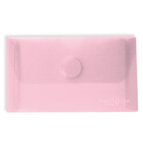Lot de 5 Enveloppes en Plastique Grafoplás avec Fermeture Velcro - Rose Clair