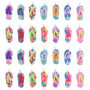 Breloques Pantoufles Colorées en Argile - 50pcs pour Bijoux DIY