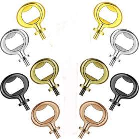 Lot de 10 Décapsuleurs en Métal avec Poignée en Bois - Pratiques pour le Vin et les Activités en Plein Air