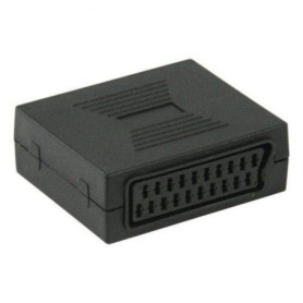 Adaptateur Péritel Femelle Noir - Coupleur 21 Broches CABLEPELADO