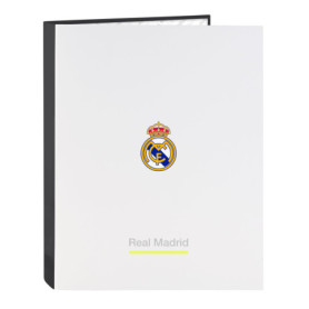 Classeur Safta Real Madrid 25/26 avec 4 Anneaux - Idéal pour Enfants