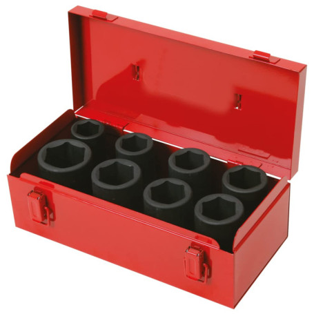 Coffret de Douilles Longues à Chocs 3/4'' - 8 Pièces en Chrome Molybdène