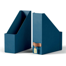 Lot de 2 Porte-Revue A4 Leitz Puro en Bleu Nuit - Rangement Durable et Élégant